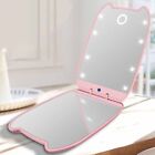 Folding Mirror Portable Travel Vanity LED Lighted Makeup with Lights