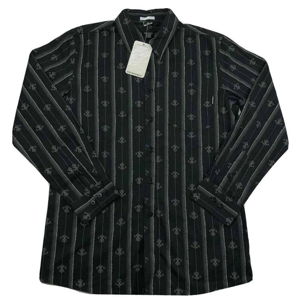 Oakley Mens Size Medium Promede Black Long Sleeve Casual Button Front Shirt NEW - Image 1 of 4