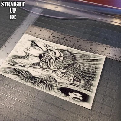 Custom Waterslide Decal - RC Lowrider "Airbrush Mural" Style "Aztec 1" - Image 1 of 4