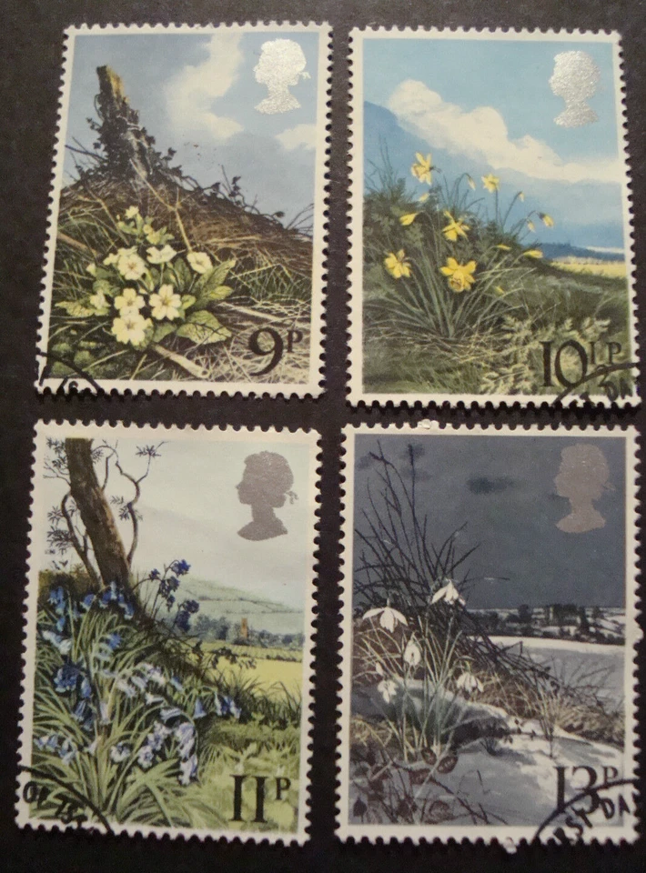 Estampillas conmemorativas GB 1979 ~ flores ~ juego usado muy fino ~ (ex FDC) vendedor del Reino Unido Foto 1 de 1
