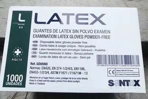10 Karton Latex-Handschuhe 10 x 100 Handschuhen Marke SANTEX puderfrei Größe L - Bild 1 von 8