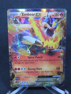 Emboar EX 14/122 XY Breakpoint Ultra Rare Pokemon Card Decent Shape TP - Image 1 of 2