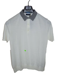 PAUL&SHARK sz L MARINE KNITTED T-SHIRT POLO NECK SHORT SLEEVES 1/4 BUTTONS NEW - Picture 1 of 12