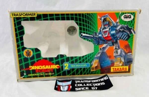 Transformers Diaclone GIG Dinosaurc #2 Triceratops Box and Foam Only w/ plunger - Picture 1 of 5
