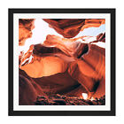 Antelope Canyon USA Rock Erosion Photo Square Framed Wall Art 16X16 In