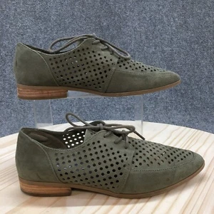 Dr Scholls Shoes Womens 8 M Equal Chop Oxford Perforated Green Fabric Lace Up - Picture 1 of 15