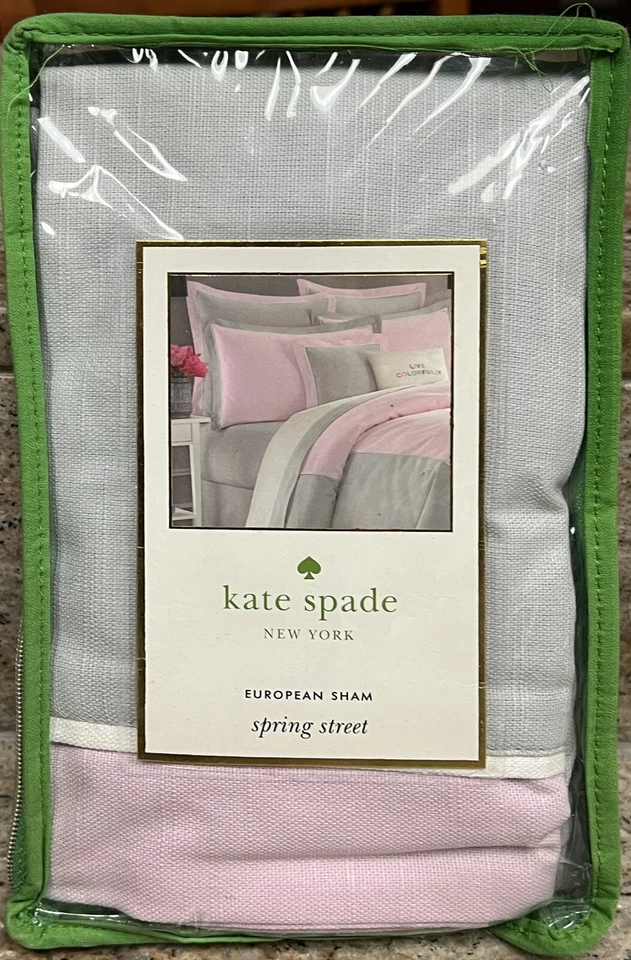 Kate Spade Spring Street Dulce Gris Lila Euro Sham Almohada Falsa Foto 1 de 1