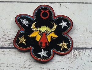 Vintage Zodiac Sign Astrology Horoscope Patch “ Taurus ” 70s Hippie Astrological - Picture 1 of 3