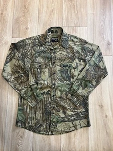 Vintage Rattlers Brand Realtree Camo Button Up Shirt Camouflage USA Made Size M - Bild 1 von 7