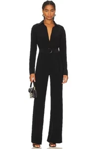 Norma Kamali Shirt Jumpsuit gerades Bein schwarz Größe XS - Bild 1 von 6