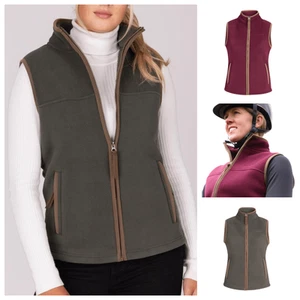 Shires Aubrion Core Womens Fleece Gilet - Maroon or Green - Picture 1 of 15