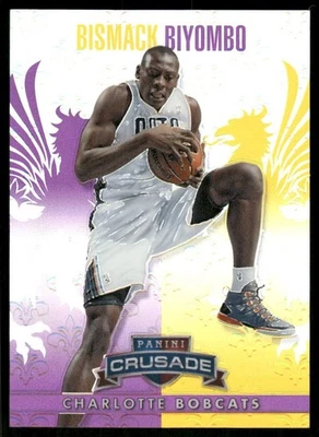 L084 BISMACK BIYOMBO 2013-14 PANINI CRUSADE PURPLE PRIZM 49/49 CHARLOTTE #129 - Image 1 of 2