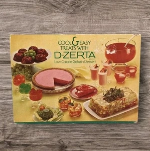 Vtg Gelatin Advertising Recipes Card D-Zerta Booklet Cool & Easy Treats Desserts - Picture 1 of 19