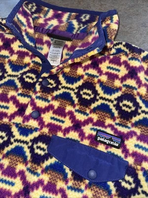 PATAGONIA  SYNCHILLA SNAP-T Pullover Fleece Jacket AZTEC Purple Pink Women Sz S - Image 1 of 4