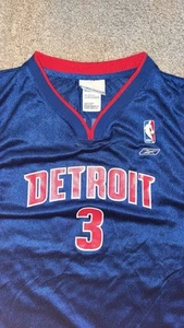 NBA Detroit Pistons Ben Wallace Reebok Jersey Youth XL Vintage Red And Blue #3 - Picture 1 of 7