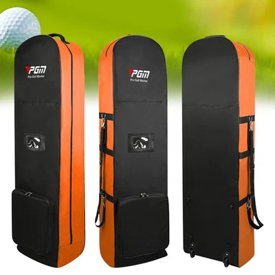 Hard Case 630D Nylon Golf Club Travel Bag with Wheels Rolling Protector Foldable - Image 1 of 4