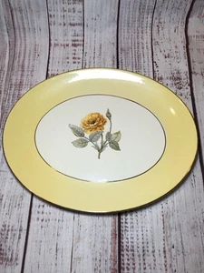 Homer Laughlin China Serving Platter Plate RY288 Rhythm Maytime VTG 1950s Yellow - Picture 1 of 8