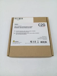 C2G 28845 USB-C Docking Station 4K HDMI Ethernet USB Power Delivery Mac PC - Picture 1 of 3