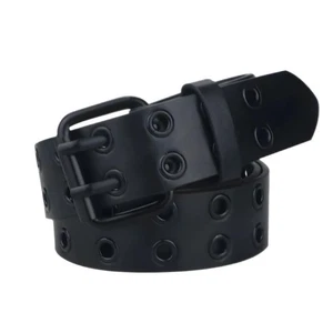 Black Shadow Alternative Gothic Skater Occult Punk Rock Mosher Emo Eyelet Belt - Picture 1 of 3
