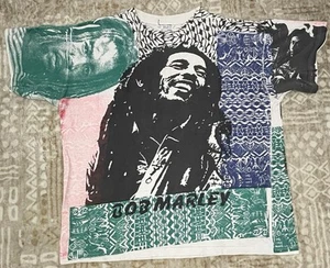 Vintage Band Shirt Bob Marley & The Wailers Reggae Rare All Over Print Xl Aop - Picture 1 of 3