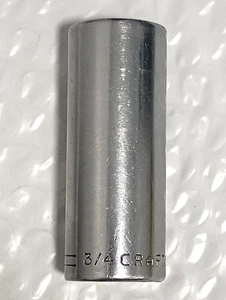 CRAFTSMAN TOOLS USA V, 3/8" DRIVE, 3/4" SOCKET, 2.5" DEEP/HIGH, 6 POINT. - Picture 1 of 11