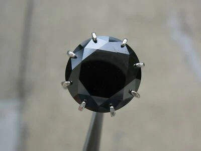 13.50ct REAL BLACK DIAMOND RING,FREE DIA TESTER,CERTIFICATE AUTHENTICITY, SIZE 8 - Image 1 of 4