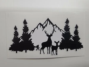 Bigfoot Sasquatch Bigfoot Crossing Nature deer sticker 4" long Logo Vinyl Decal - Picture 1 of 1