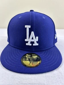 Los Angeles Dodgers New Era Authentic On-Field 59FIFTY Fitted Hat - Blue 7 1/8 - Picture 1 of 4