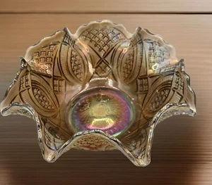 Early Imperial Carnival Glass Purple & Gold Color BEAUTIFUL - Picture 1 of 7