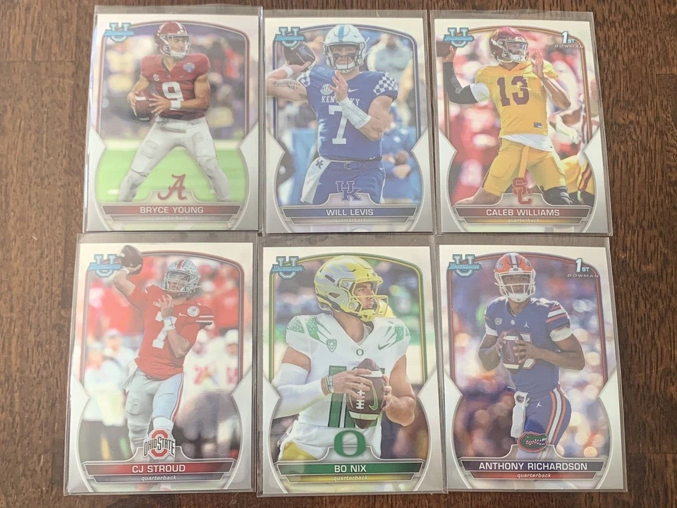 2022 Bowman U Chrome Football You Pick / Complete Your Set Base Cards #1-100 - Image 1 of 1