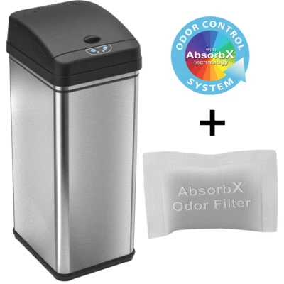 iTouchless 13 Gallon Sensor Automatic Stainless-Steel Trash Can Kitchen  - Image 1 of 4