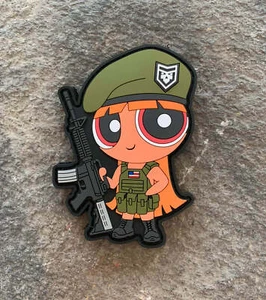 2A Powerpuff Girls- Blossom PVC Morale Patch - Picture 1 of 1