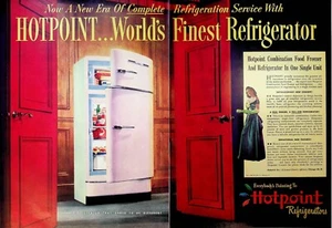 1948 Hotpoint World's Finest Refrigerators Dared to be Different 2-Page Print Ad - Picture 1 of 5