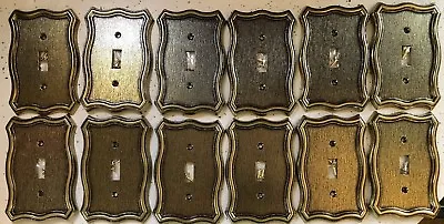 12 Victorian Solid Heavy Metal Antique Vintage Style Switch Wall Covers Outlets • 24.99$