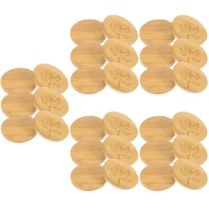 6St Bamboo Jar Kitchen Joghurtglasdeckel Für Einmachflaschen - Bild 1 von 12