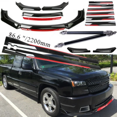 For Chevrolet Silverado 1500 Front Bumper Lip /Spoiler Splitter Side Skirt Body - Image 1 of 4