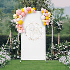 White Backdrop Frame Props Wedding Stand Party Event Venue 3.28*1.64*6.56 Ft
