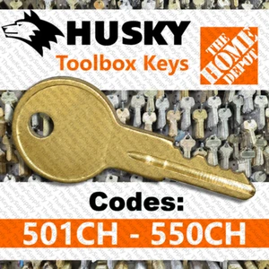 Husky Toolbox Replacement Key Cut to Code 501CH - 550CH - Picture 1 of 1