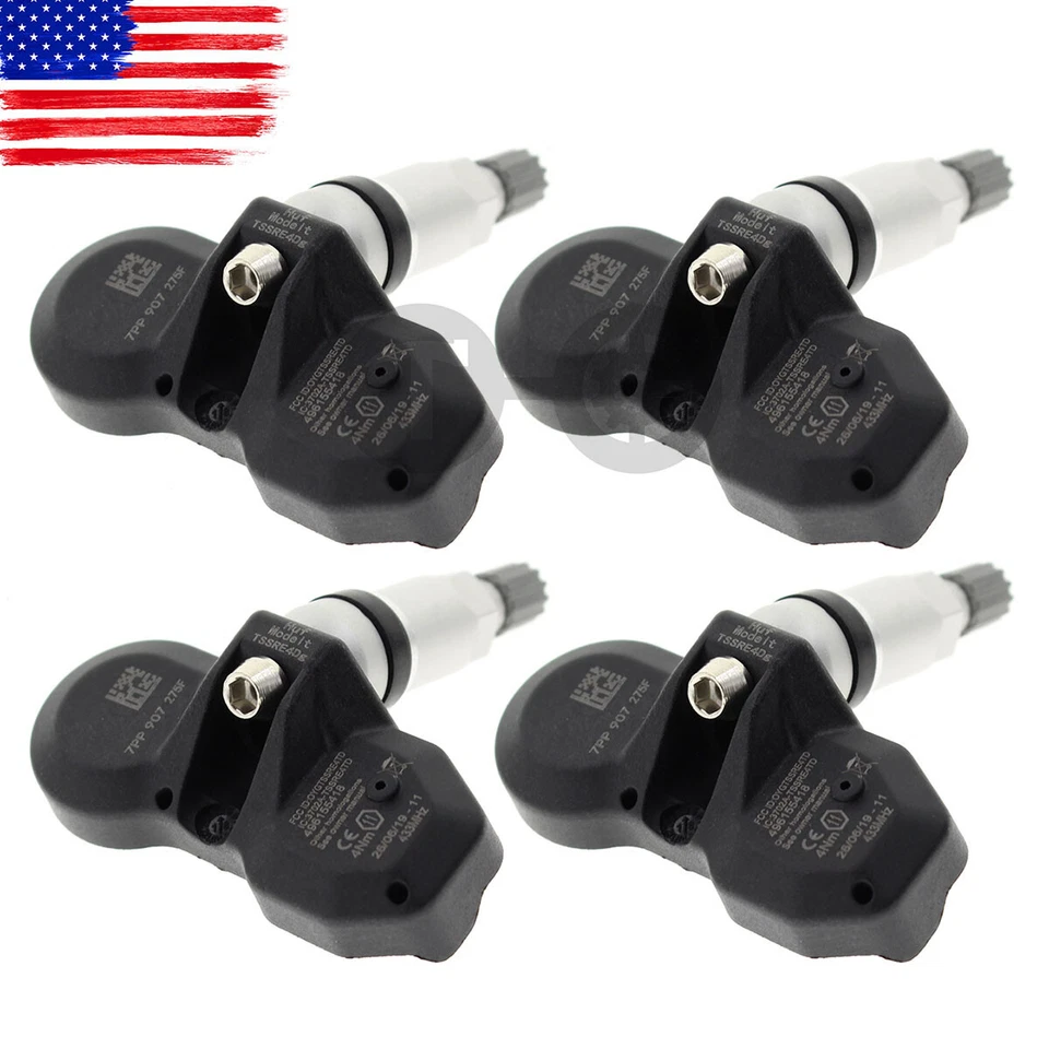 4PCS Tire Pressure Sensor For Volkswagen VW Touareg Audi A8 Quattro 	3.0L 3.6L - Image 1 of 4