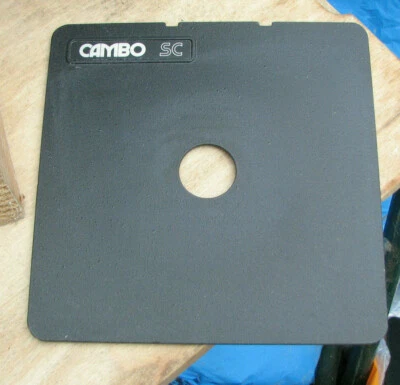 Cambo SC Monorail flat lens board for small compur 00 shutter 27mm hole 5x4 10x8 - Image 1 of 2