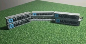 1/160 N Scale 5 Pack 40ft Shipping MAERSK SHIPPING CO Containers FREE SHIPPING - Picture 1 of 4