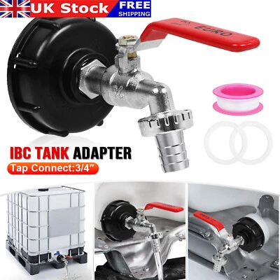 D LIAN DONG IBC Tank Adapter Connector S60X6 To Garden Tap 3/4" Hose Fitting Fuel Oil Water