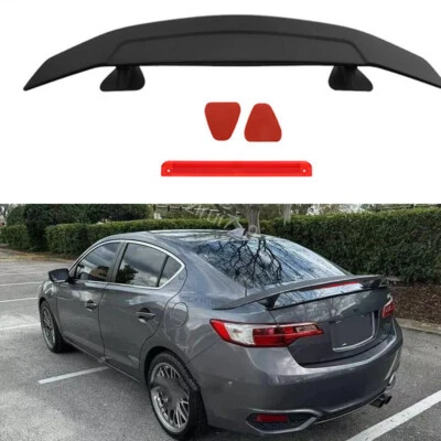 For Acura ILX 2013-2022 Matte Black 46 inch Racing Rear Trunk Spoiler Wing Lip Foto 1 de 4