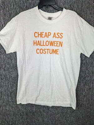 Cheep A** Disfraz de Halloween Camiseta Para Hombre Grande Gildan Blanco Naranja Divertido Foto 1 de 4