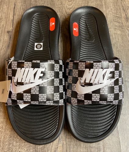12 sandali uomo Nike Victori One Slide stampa nero bianco CN9678 004 no box