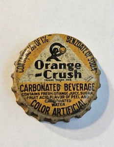 Orange Crush Cork Lined Soda Bottle Cap; V4; NP; Used Cork - Picture 1 of 2
