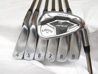 Used Callaway Apex Forged 2019 Iron Set 4-PW UST Recoil F4 Stiff Flex Graphite - Image 1 of 4
