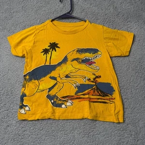 T Rex T Shirt Boys Size 5 Copper Denim Orange Graphic Short Sleeve - Picture 1 of 5