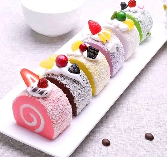 Artificial Shrubs & Topiaries 6pcs Realistic Cake Dessert Mixed Fake Model Home