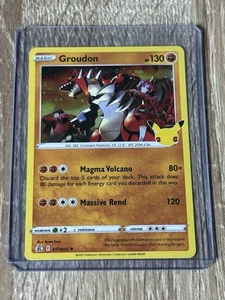 💥SHIPS SAME DAY Groudon 017/025 Holo Pokemon Card Fighting Type - Picture 1 of 4